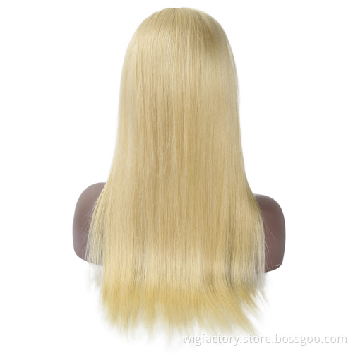 Best selling products human hair 613 wig t part, swiss lace front 613 ash blonde lace front wig, straight 150% 613 t part wig